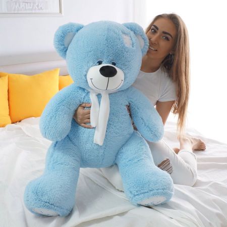 Плюшевый медведь Артур 130 см (голубой)